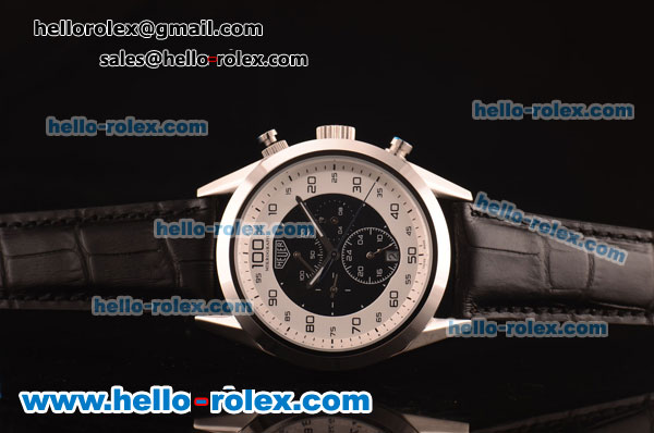 Tag Heuer Mikrograph Asia Automatic Steel Case with White/Black Dial - Click Image to Close